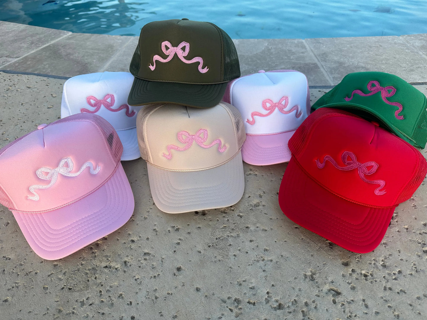 Girly Girl Bow - Foam Trucker Hat - Youth & Adult