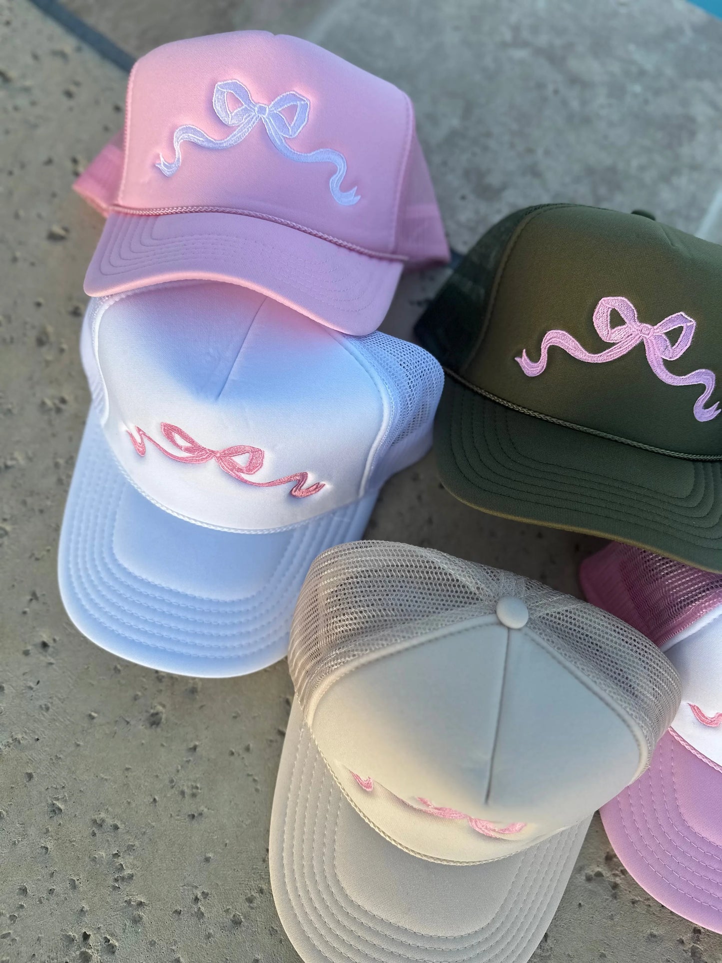 Girly Girl Bow - Foam Trucker Hat - Youth & Adult