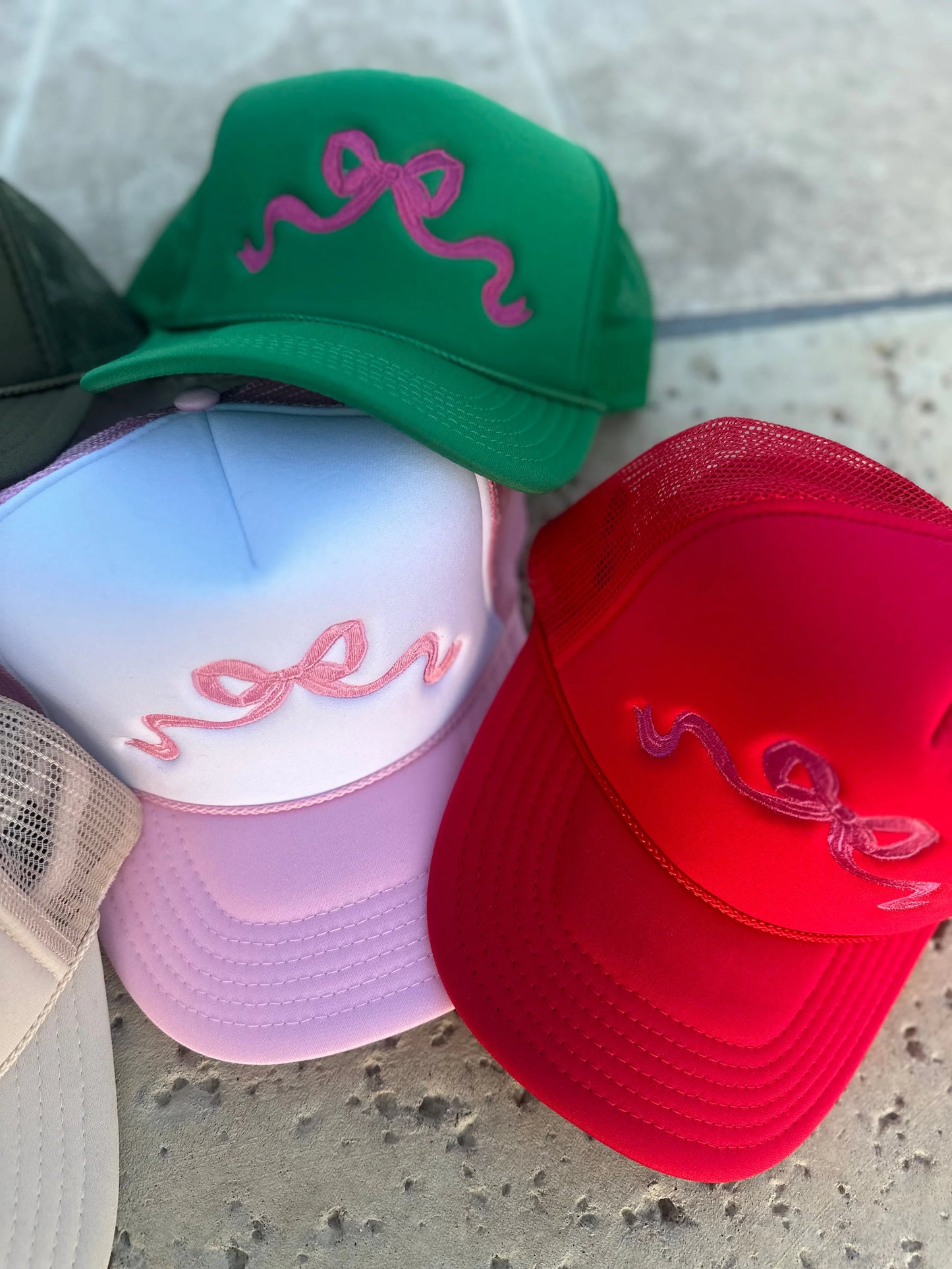 Girly Girl Bow - Foam Trucker Hat - Youth & Adult